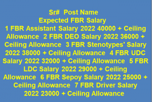 FBR salary